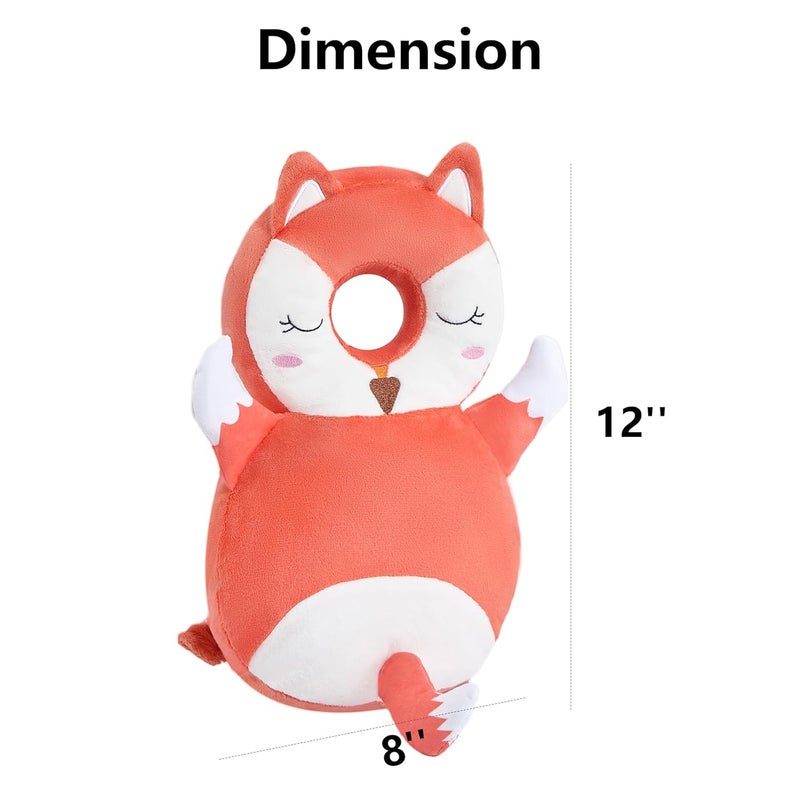 NICE CHOICE Baby Head Back Protector Backpack Toddler Safety Protector Cushion Pad Soft, Adjustable and Lightweight Design for Safe Walking and Crawling Toddlers Girls and Boys(Fox) - Image 3